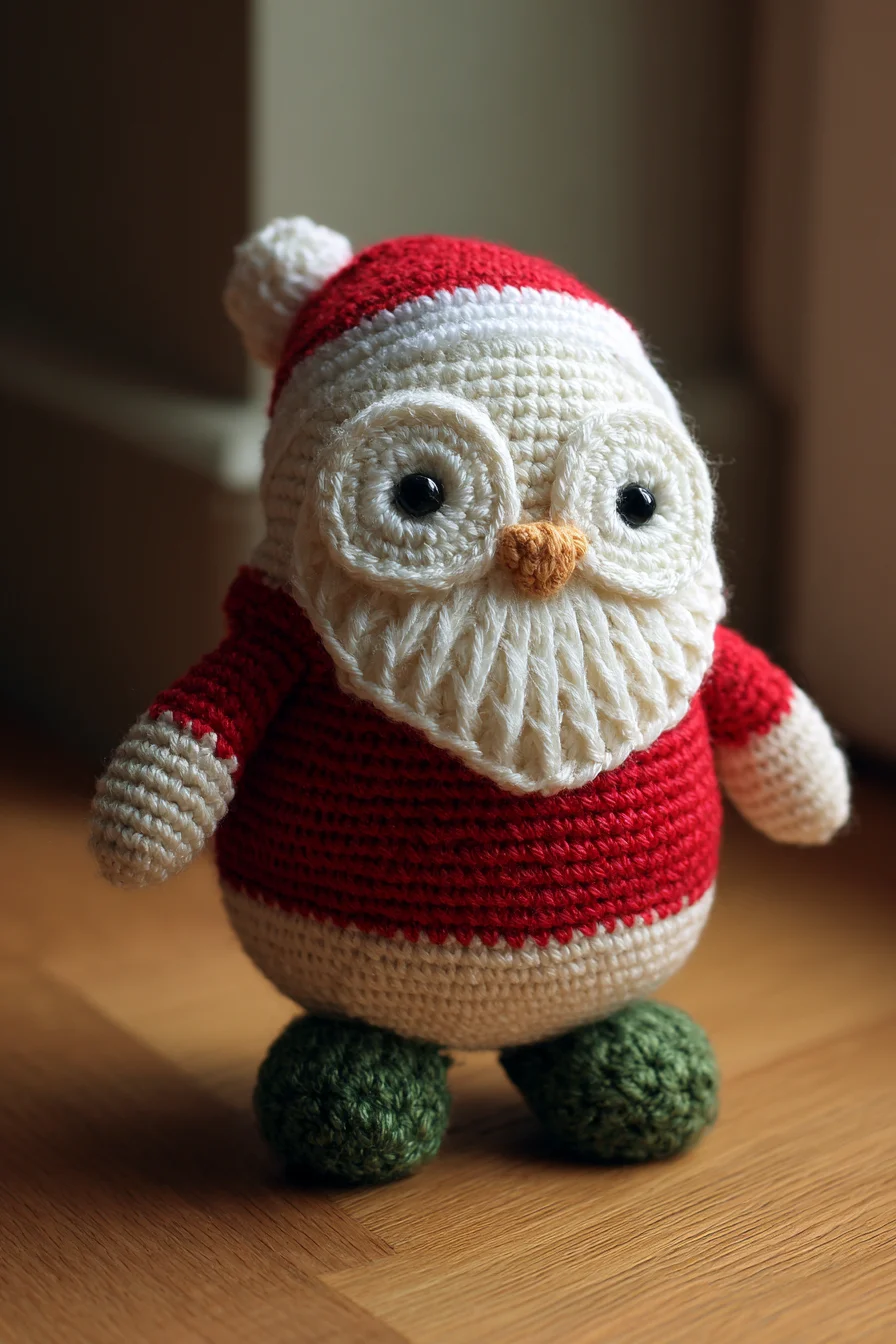 Amigurumi Santa Owl Crochet Pattern — Cute Crochet Plush (Beginner–Intermediate)