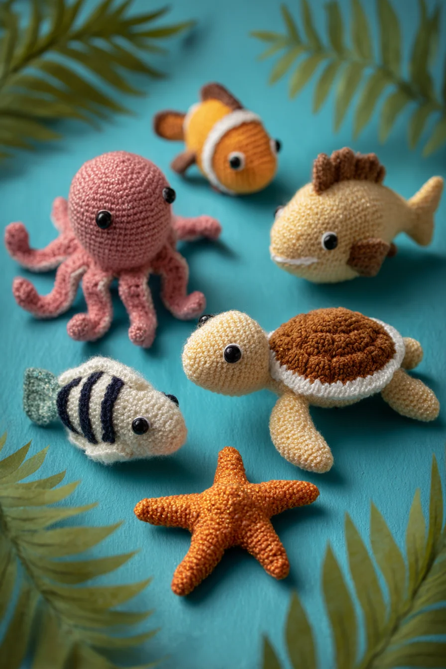 Amigurumi Sea Creatures Crochet Pattern — Turtle, Octopus, Fish & Starfish