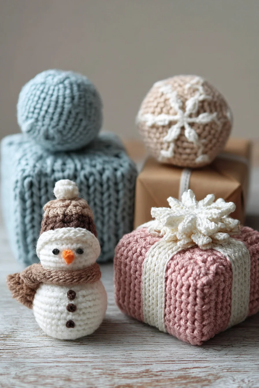Amigurumi Snowman & Gift Crochet Set — Cute Mini Snowman and Wrapped Present Pattern