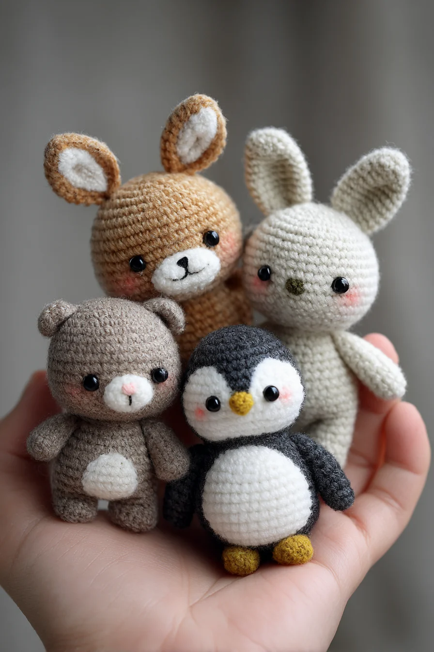 Amigurumi Tiny Animal Set — Crochet Pattern for Mini Plush Toys