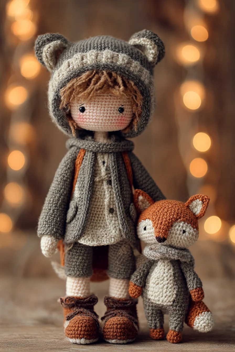 Amigurumi Woodland Doll & Fox Crochet Pattern — Cute Doll and Animal Toy
