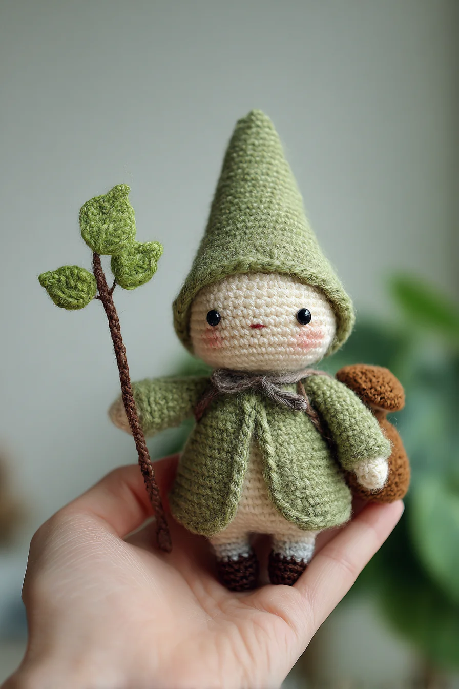 Amigurumi Woodland Gnome Crochet Pattern – Mini Gnome Doll Tutorial
