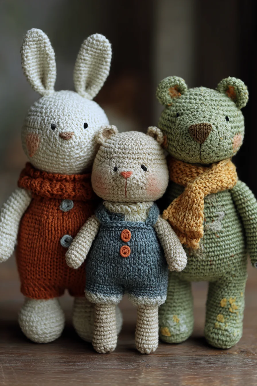 Amigurumi Woodland Trio Crochet Pattern — Bunny, Bear & Cub Friends