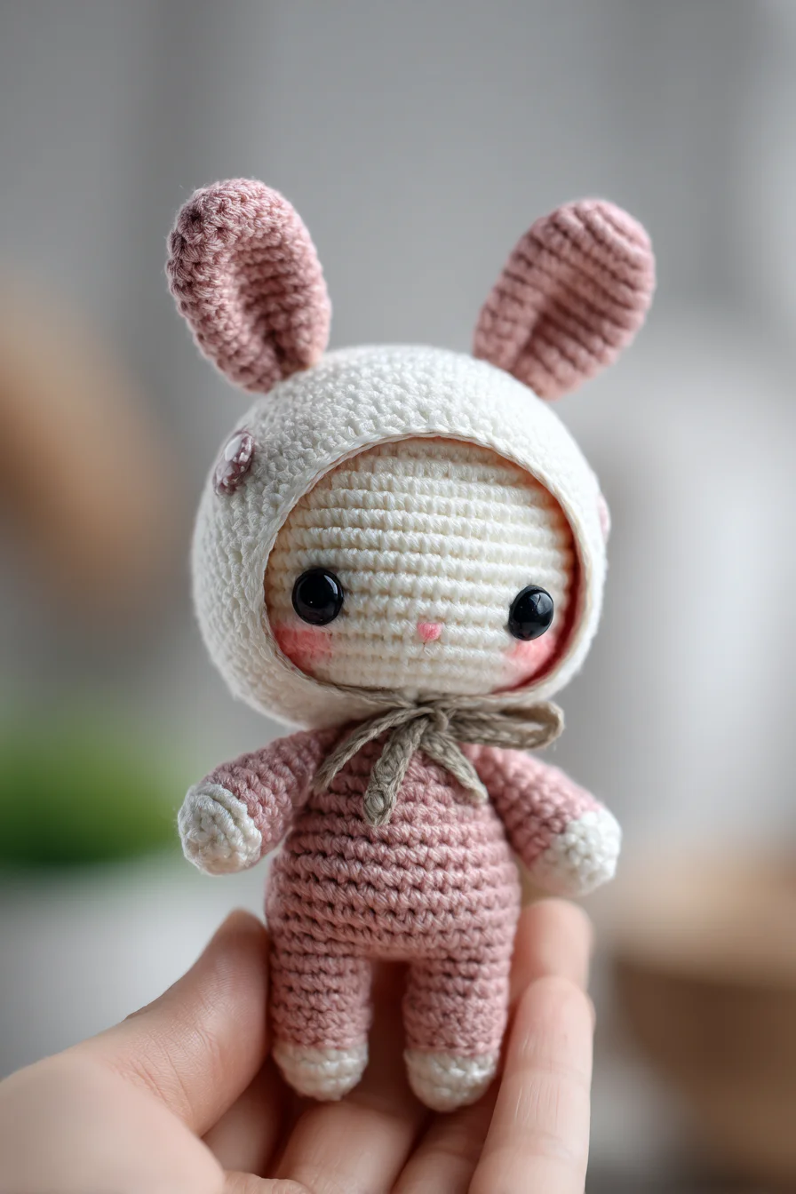 Bunny-Hood Amigurumi Doll — Crochet Pattern for Cute Mini Toy