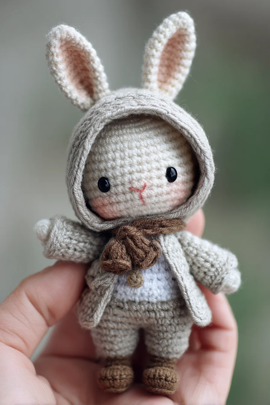 Crochet Amigurumi Bunny with Hoodie — Cute Tiny Plush Pattern