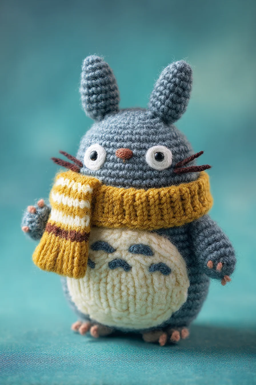 Crochet Amigurumi Chubby Forest Creature with Scarf