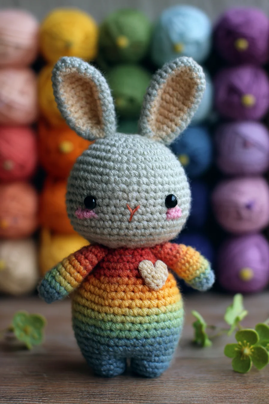 Crochet Rainbow Bunny Amigurumi — Cute Plush Bunny Pattern