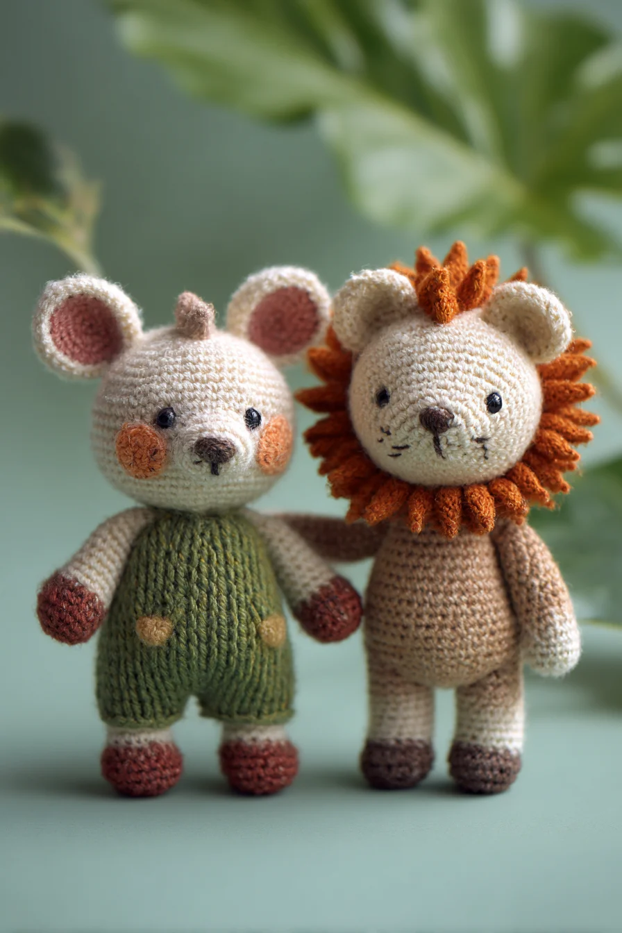 Cute Lion & Mouse Amigurumi Crochet Pattern — Easy Plush Toy Tutorial