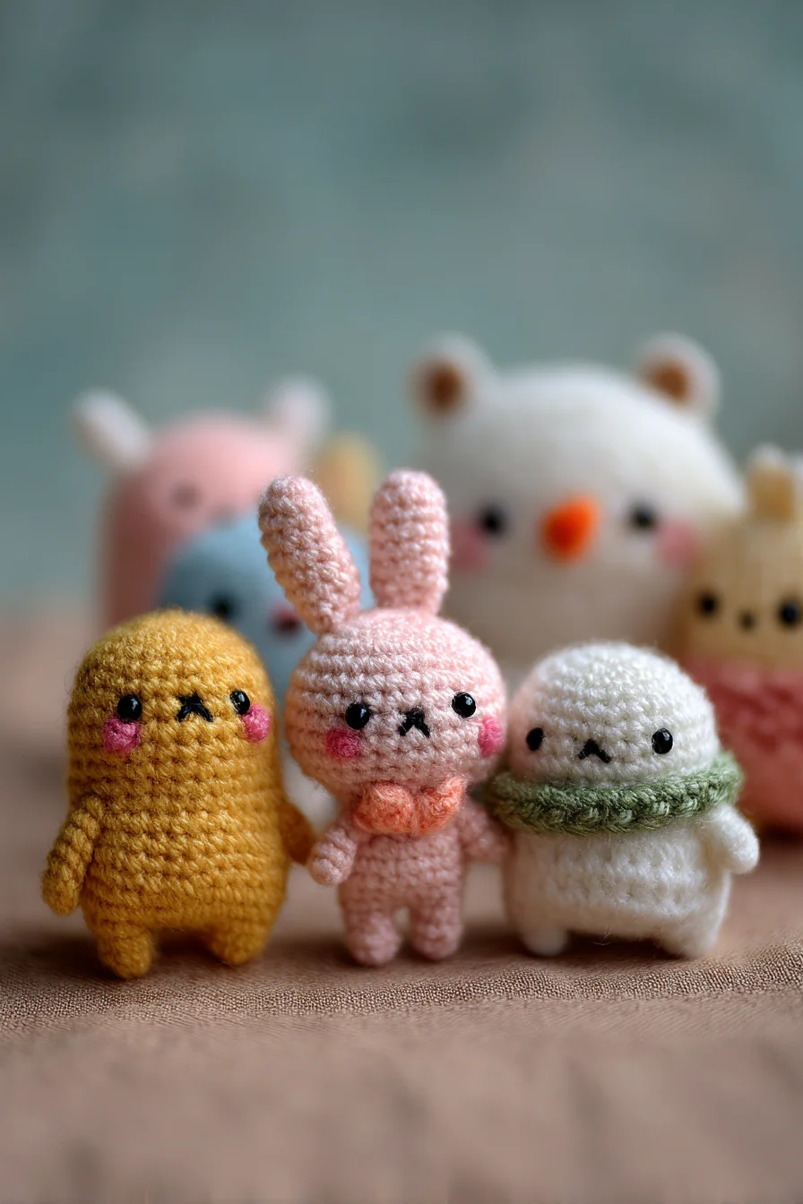 Cute Mini Amigurumi Trio — Easy Crochet Pattern for Tiny Plushies