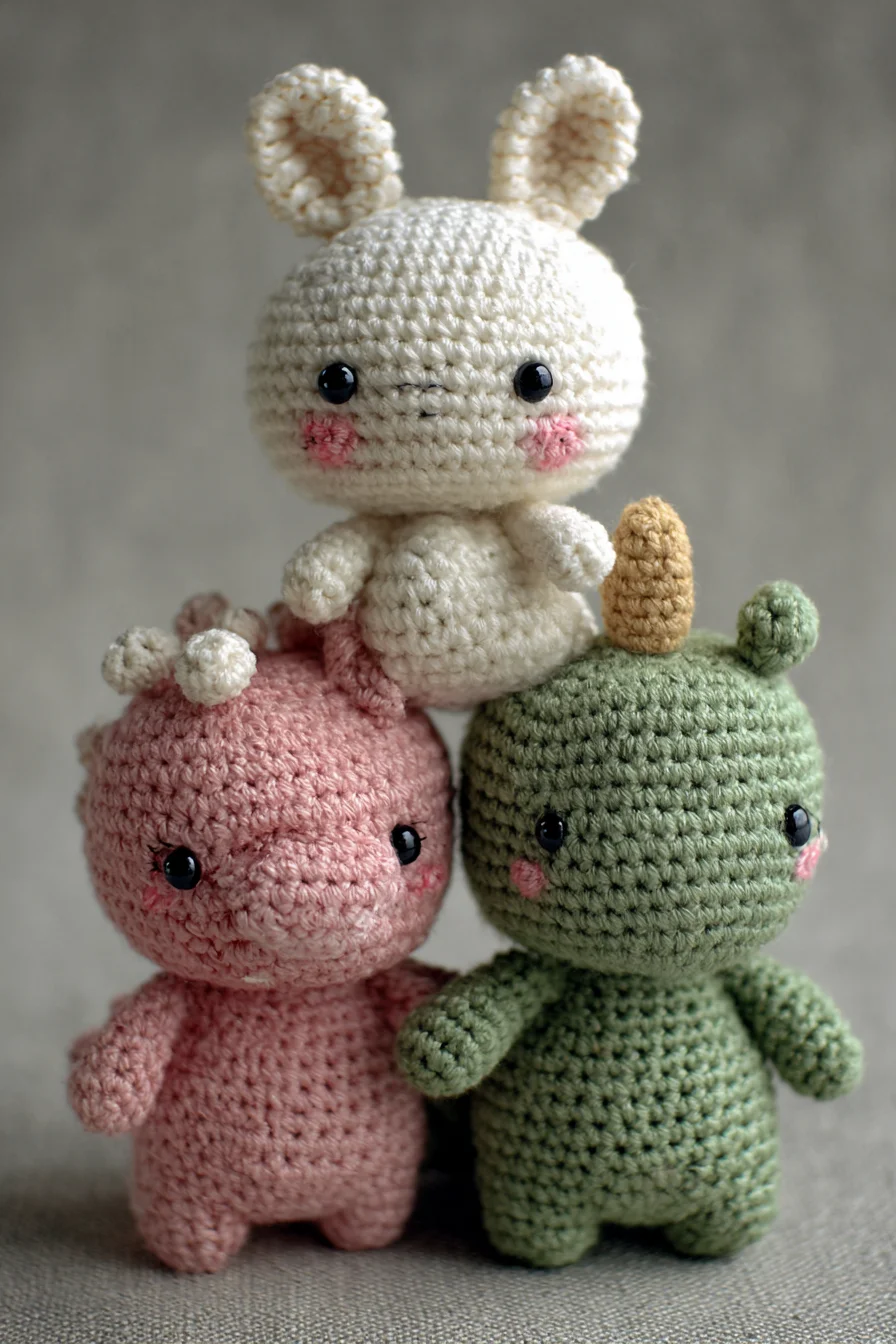 Cute Stackable Amigurumi Crochet Dolls — Mini Plush Toy Pattern