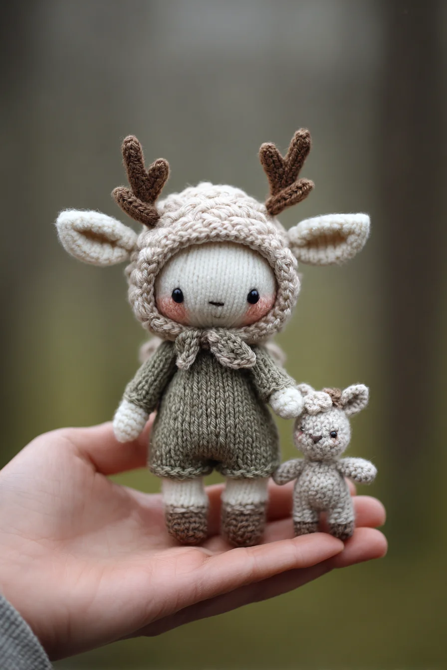 Deer Hood Amigurumi Crochet Doll — Small Amigurumi Pattern