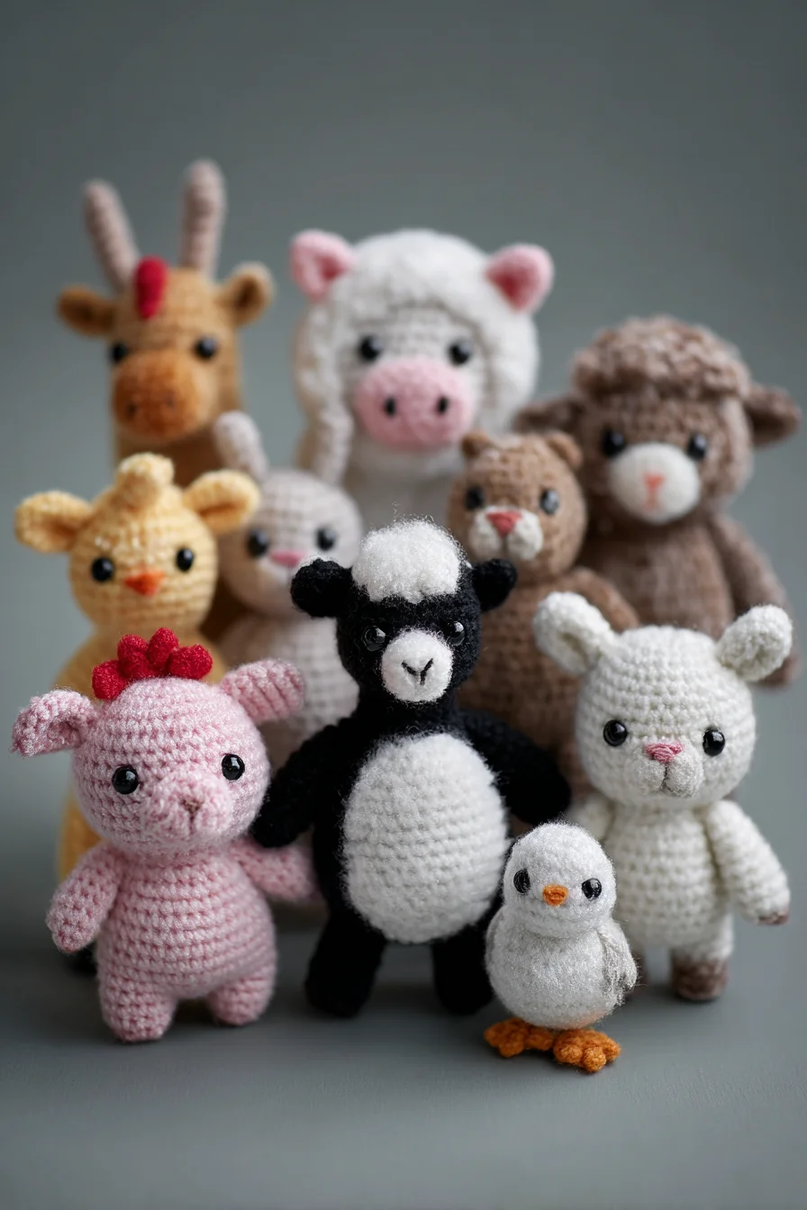 Farm Animal Amigurumi Set — Crochet Pattern for Cute Mini Toys