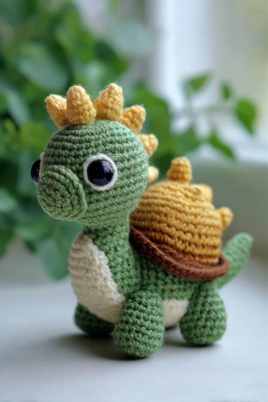 Green Dino-Turtle Amigurumi Crochet Pattern — Cute Toy
