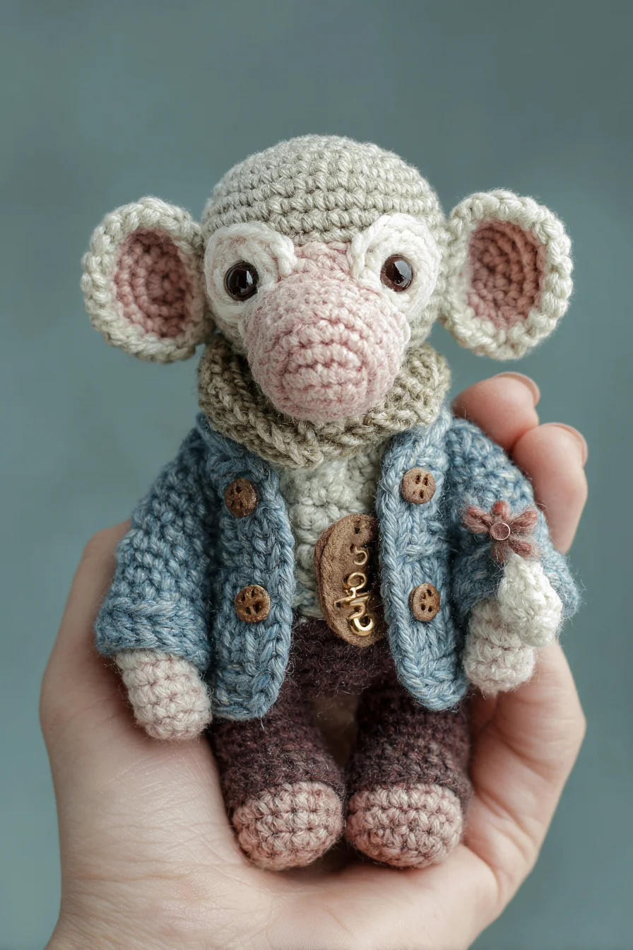 Handheld Amigurumi Mouse — Crochet Pattern for a Cute Small Doll
