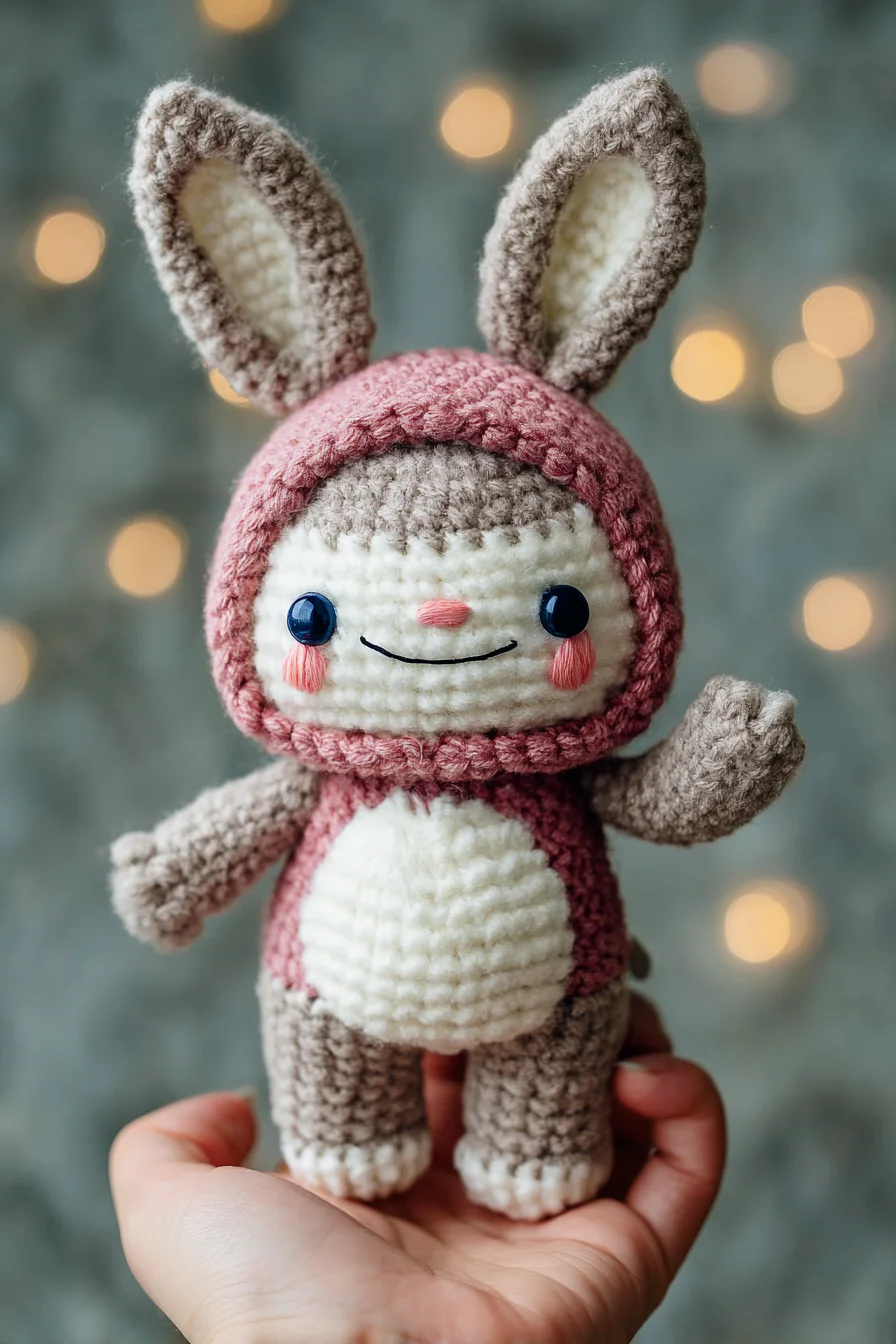 Hooded Bunny Amigurumi Crochet Pattern — Cute Plush Toy