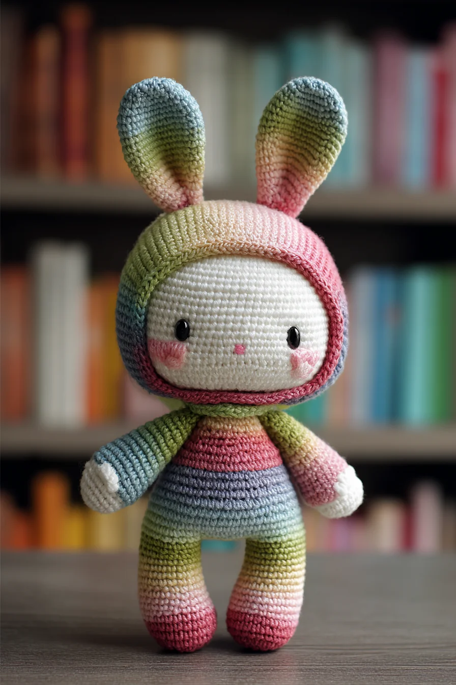 Hooded Rainbow Amigurumi Bunny — Cute Crochet Doll Pattern