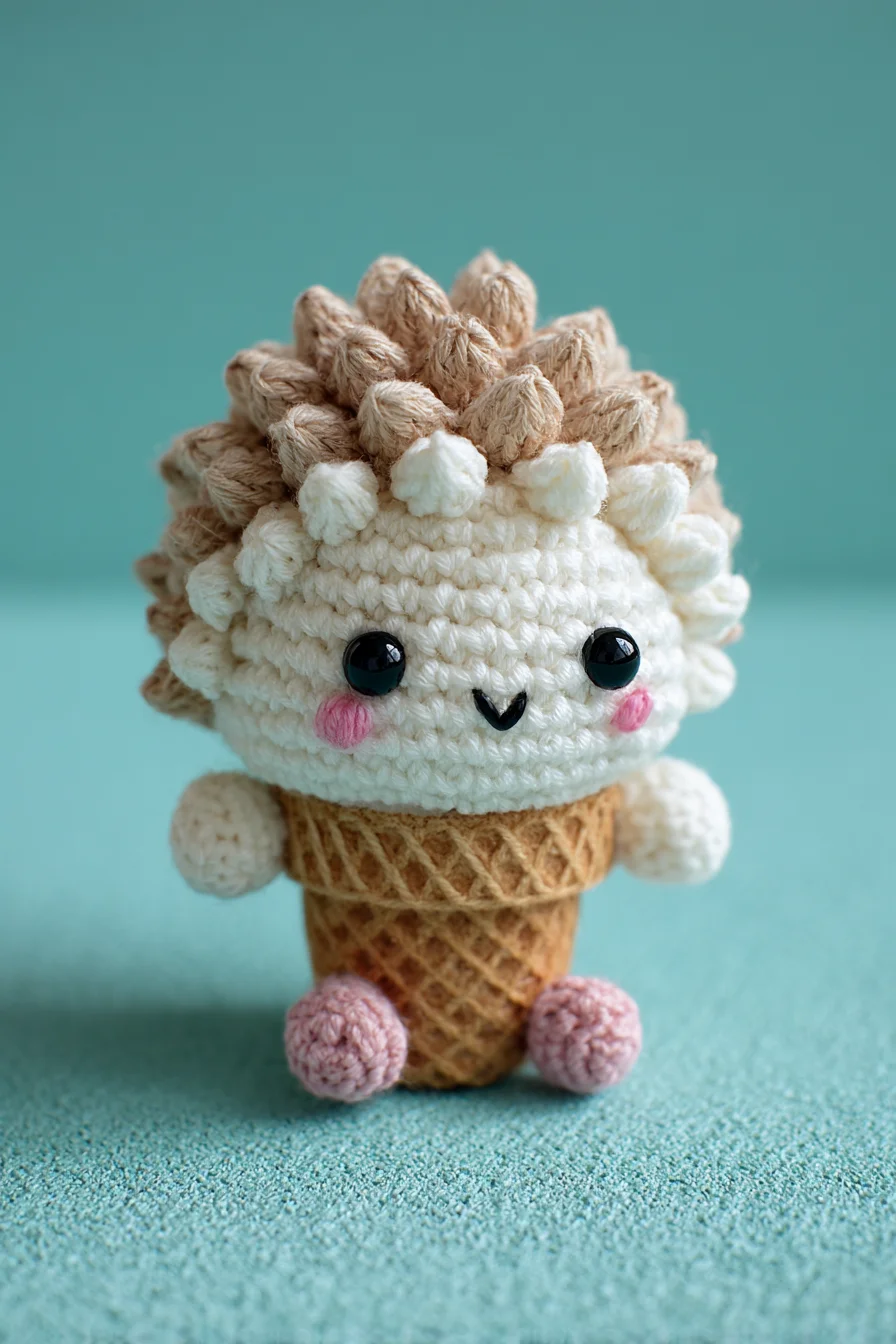 Ice Cream Hedgehog Amigurumi — Cute Crochet Pattern for Small Toy