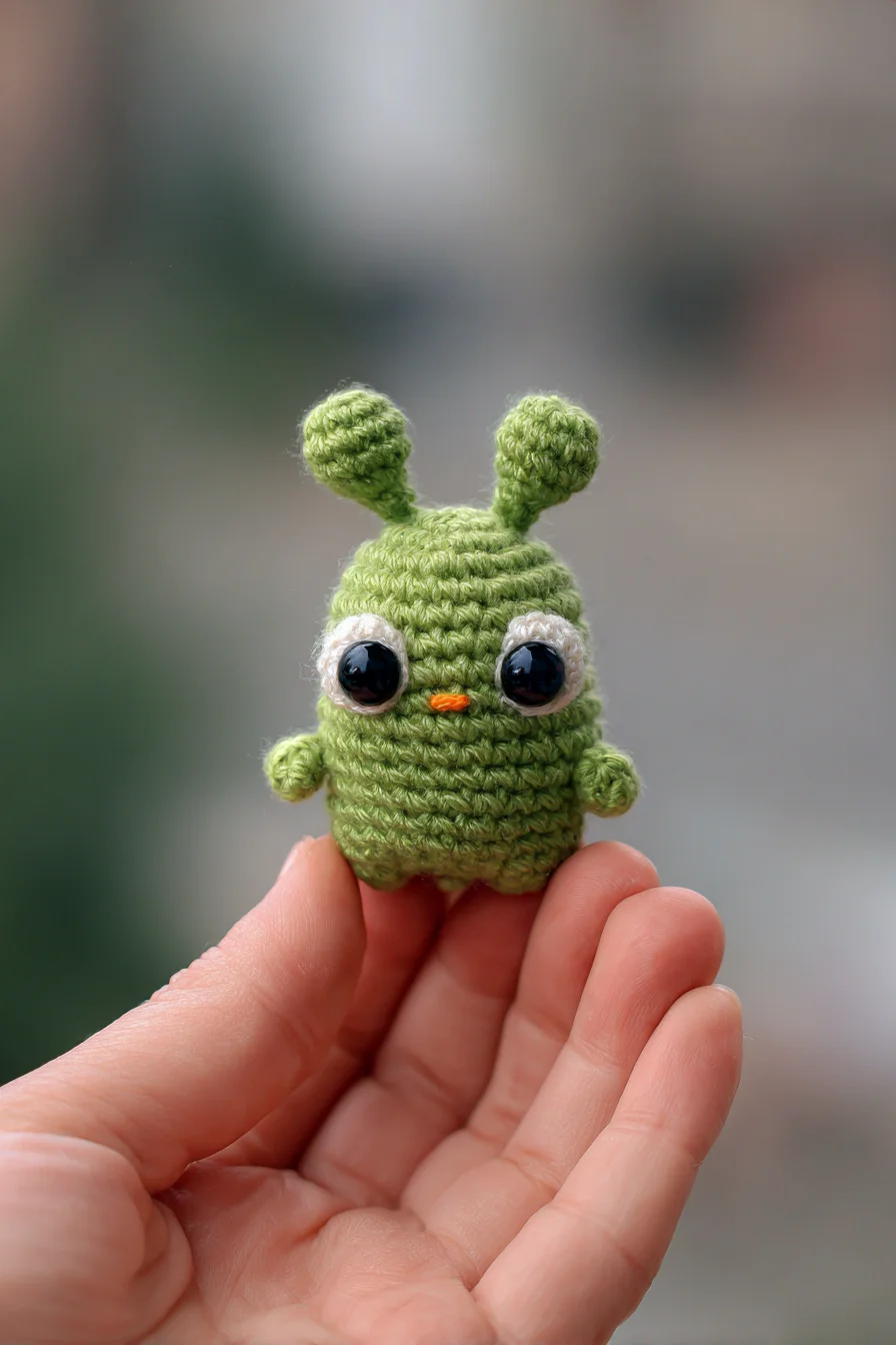 Mini Alien Amigurumi Crochet Pattern — Tiny Plush Toy