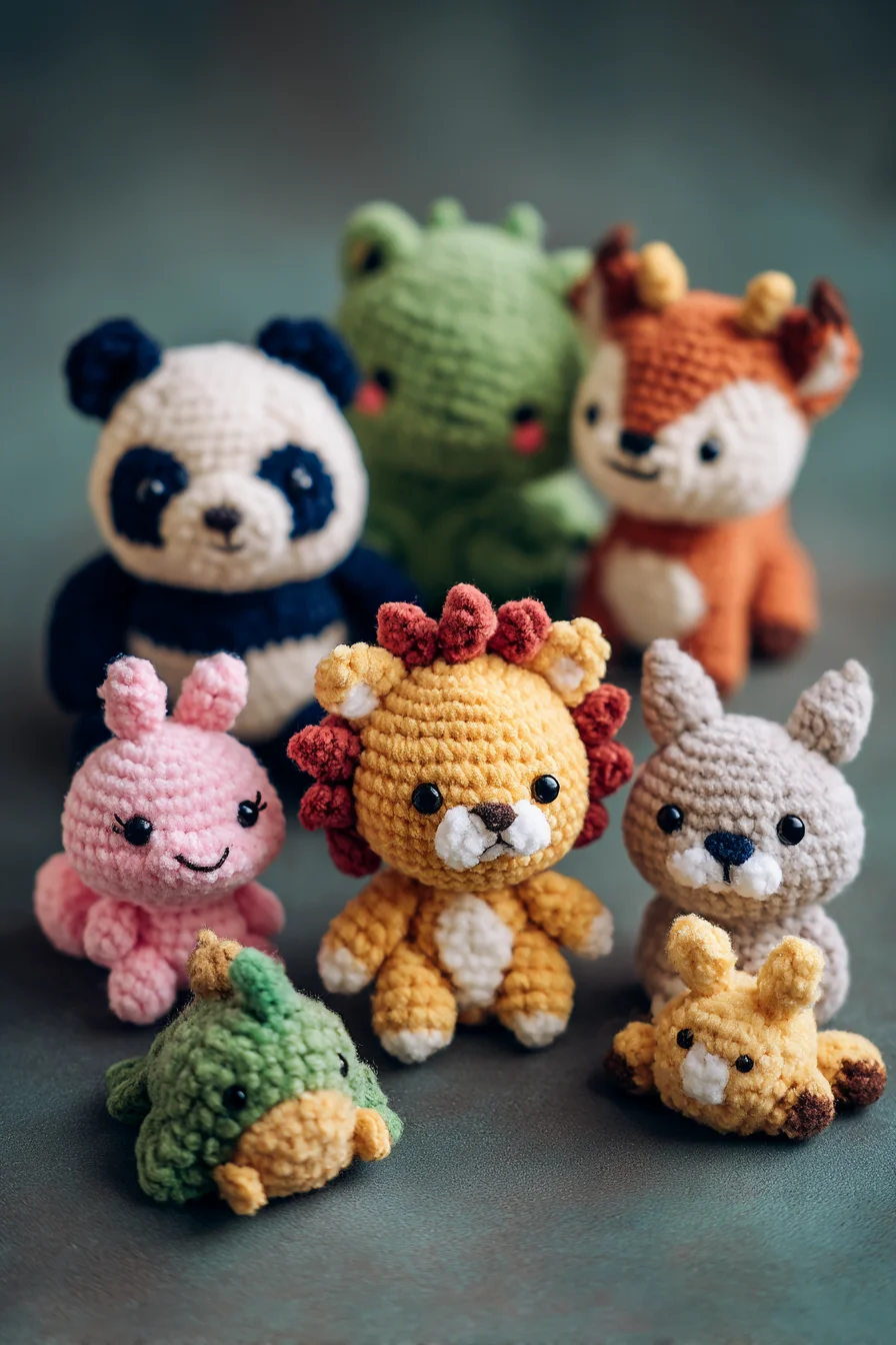 Mini Amigurumi Animal Crochet Set — Cute Crochet Amigurumi Plushies