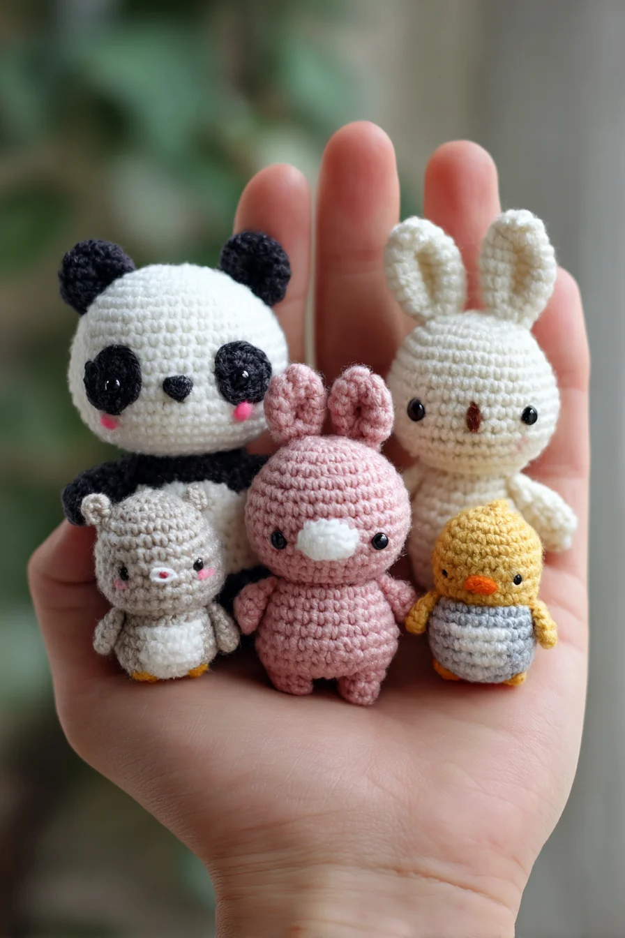 Mini Amigurumi Animals Crochet Pattern - Tiny Cute Crochet Friends