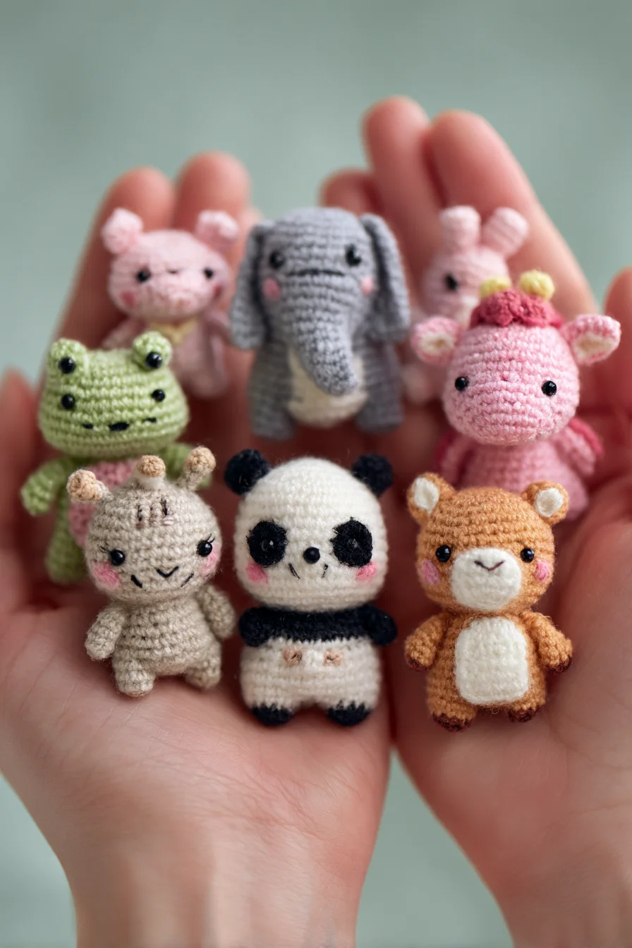 Mini Amigurumi Animals Crochet Pattern — Tiny Cute Crochet Toys