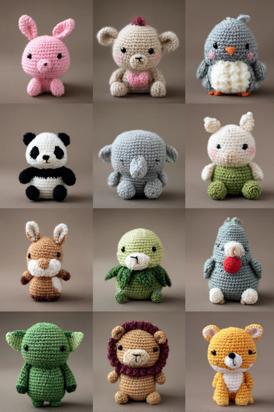 Mini Amigurumi Animals — Crochet Patterns for Small Cute Plushies