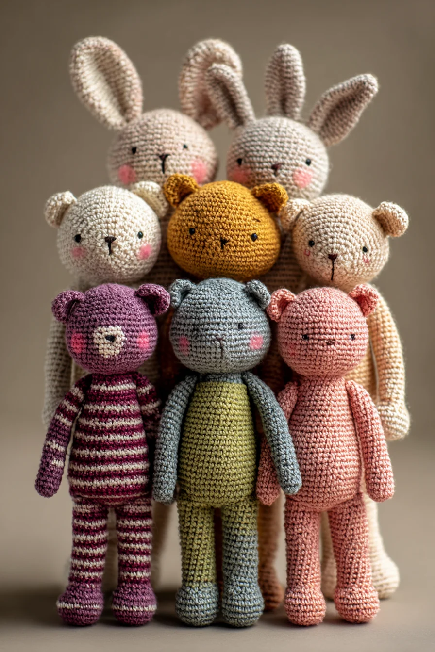 Mini Amigurumi Bunnies & Bears — Crochet Toy Pattern for Plushies