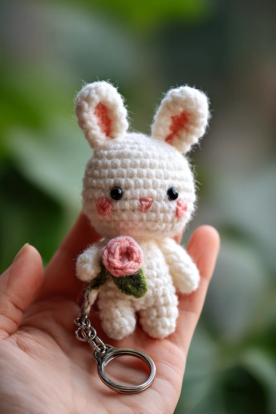 Mini Amigurumi Bunny Keychain – Crochet Pattern for Tiny Plush Bunny