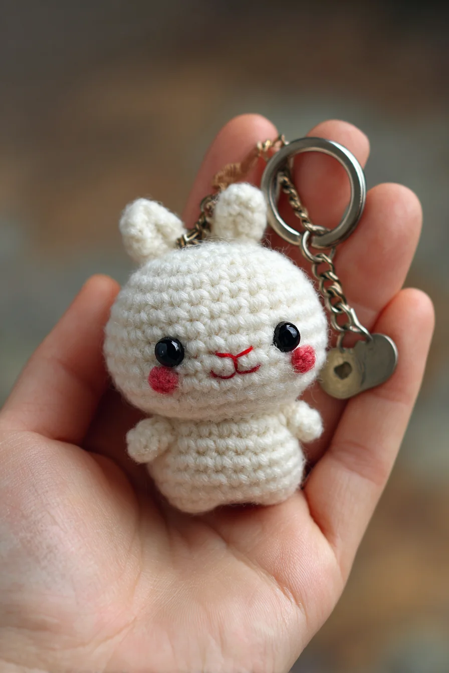 Mini Amigurumi Crochet Bunny Keychain — Cute Pocket-Sized Crochet Pattern