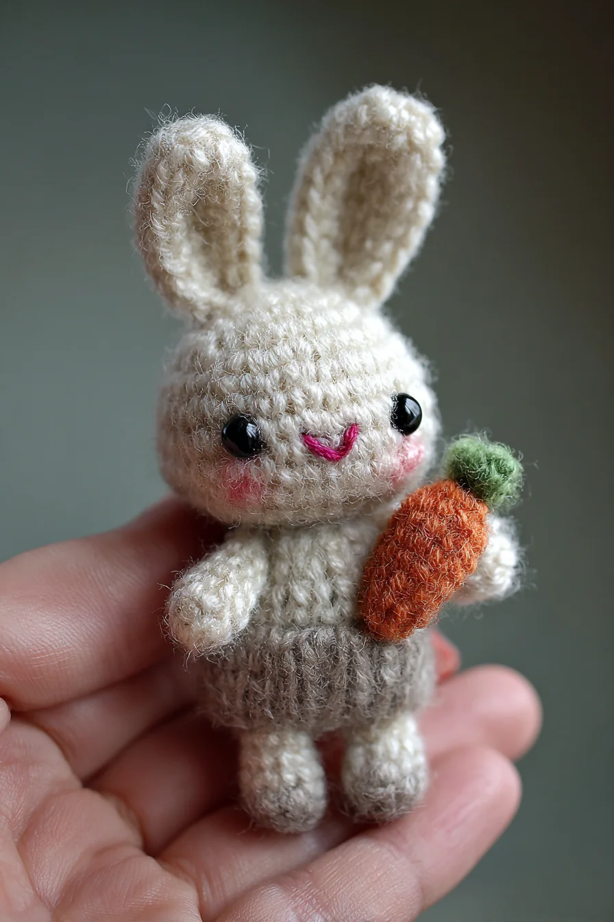Mini Amigurumi Crochet Bunny with Carrot — Easy Crochet Pattern