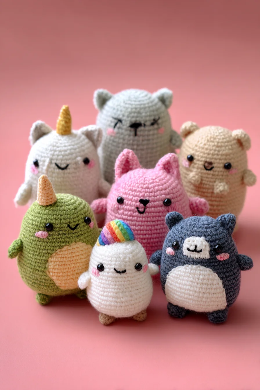 Mini Amigurumi Crochet Friends — Kawaii Animal & Unicorn Plushies