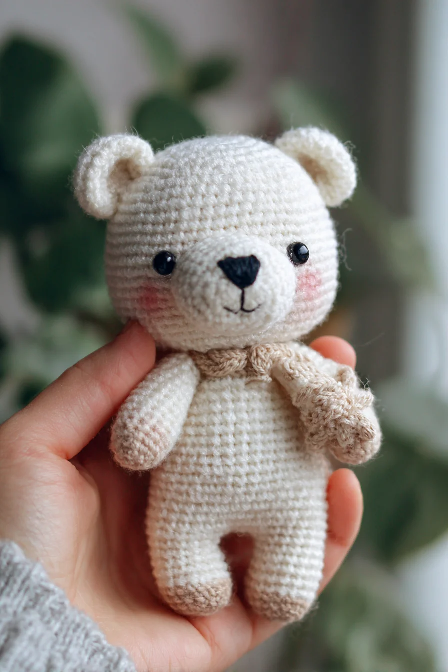 Mini Amigurumi Crochet Teddy Bear — Cute Handheld Amigurumi Toy Pattern