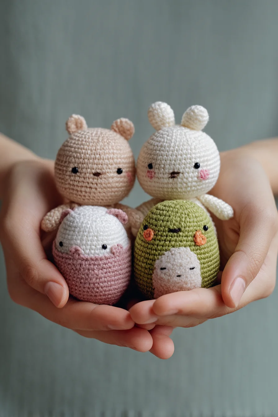 Mini Amigurumi Egg Buddies — Easy Crochet Pattern for Tiny Plush Toys