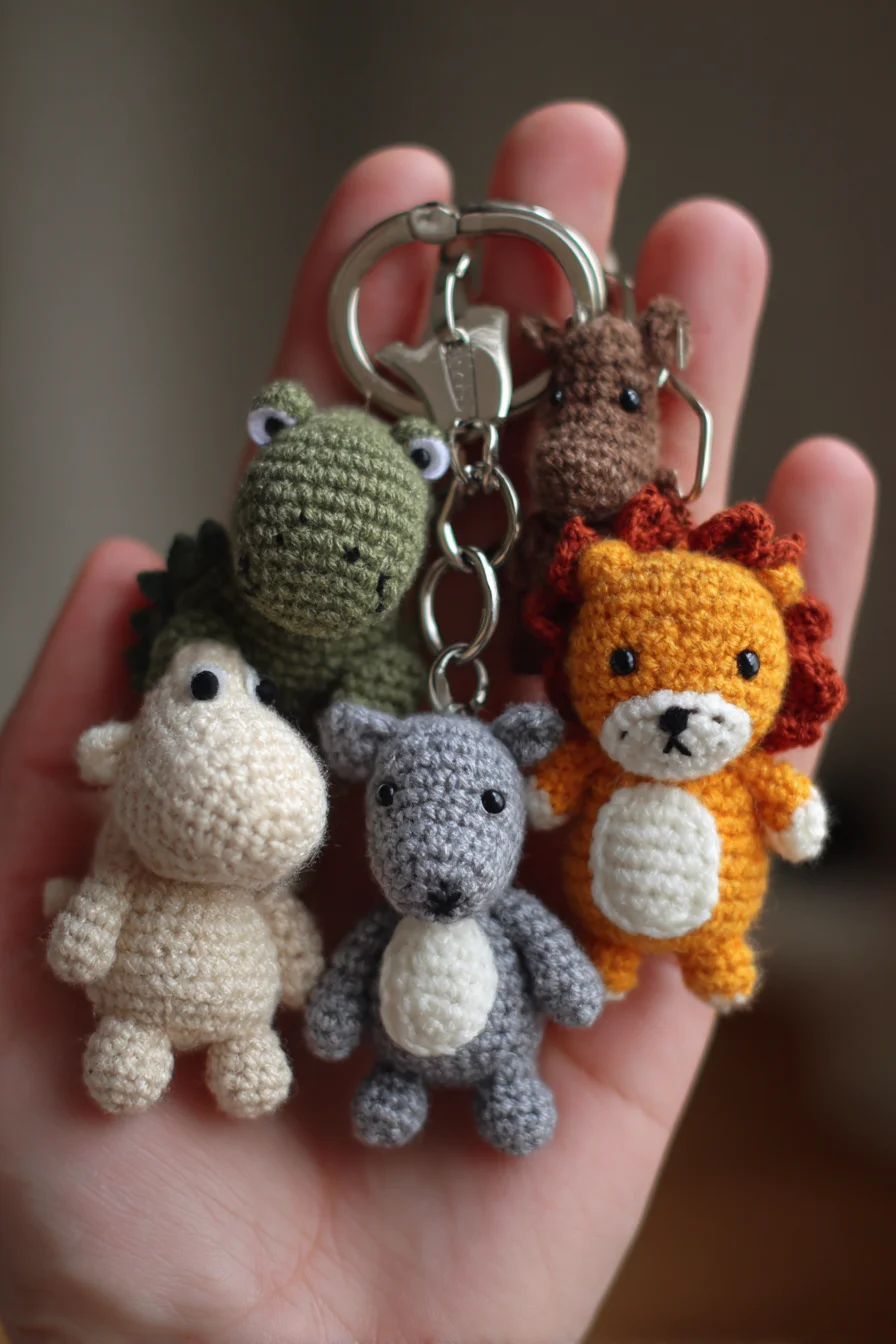 Mini Amigurumi Keychain Crochet Pattern – Cute Animal Crochet Keyrings