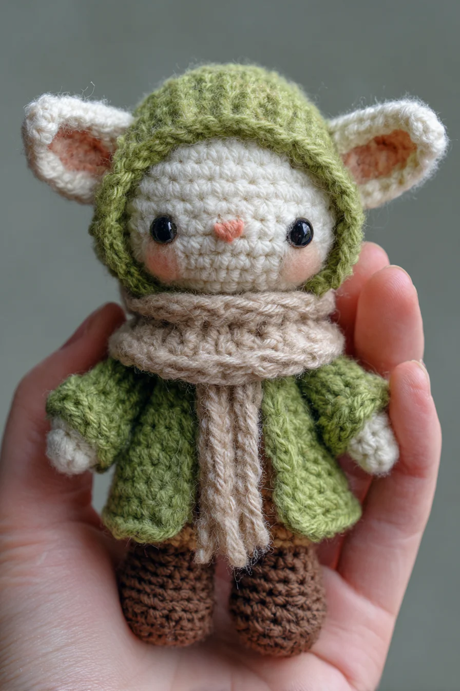 Mini Hooded Lamb Amigurumi Crochet Pattern — Cute Woodland Toy