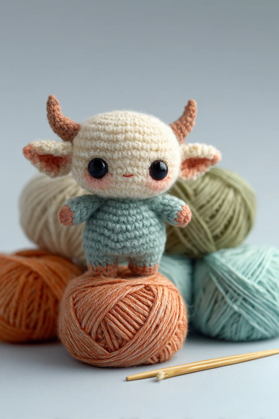 Mini Horned Amigurumi — Cute Crochet Doll Pattern for Tiny Toys