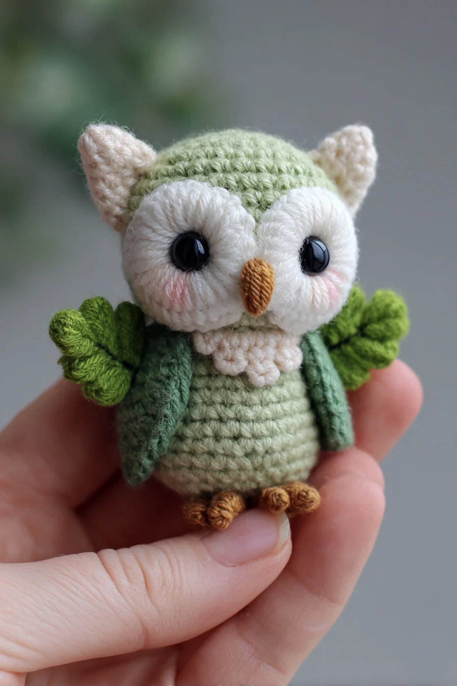 Mini Owl Amigurumi Crochet Pattern — Small Cute Owl for Keychains & Toys