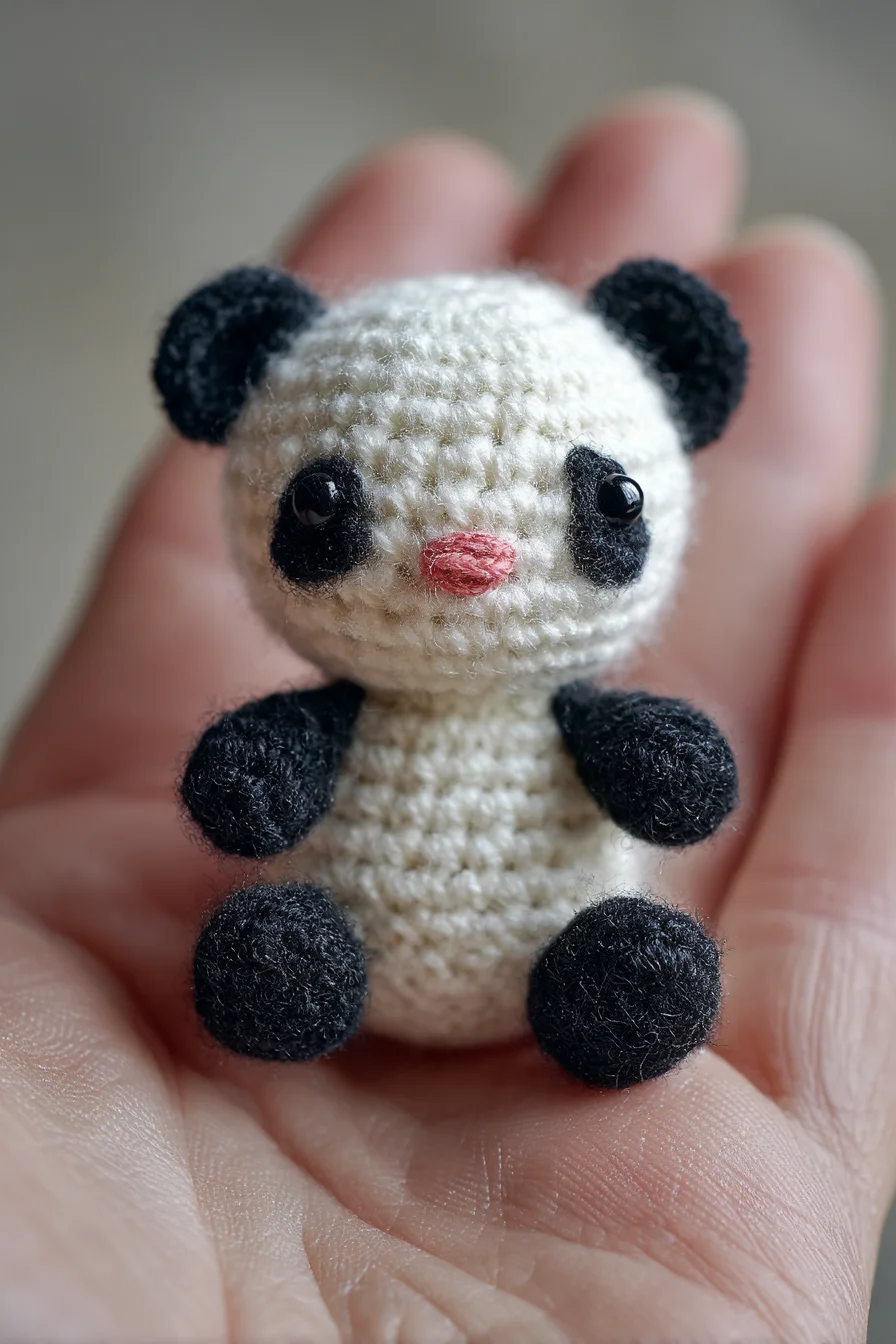 Mini Panda Amigurumi Crochet – Cute Tiny Crochet Panda Toy Pattern
