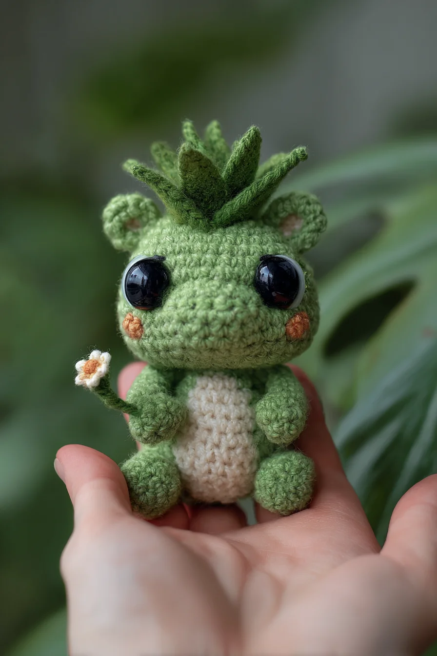 Mini Plant-Frog Amigurumi — Cute Crochet Pattern for Pocket-Sized Toy