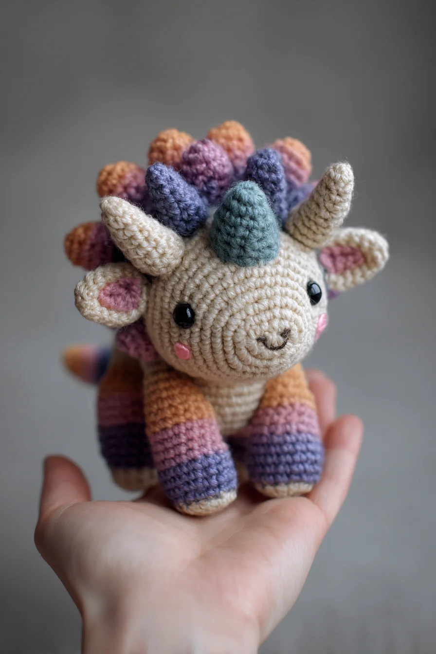 Mini Rainbow Unicorn Amigurumi Crochet Pattern