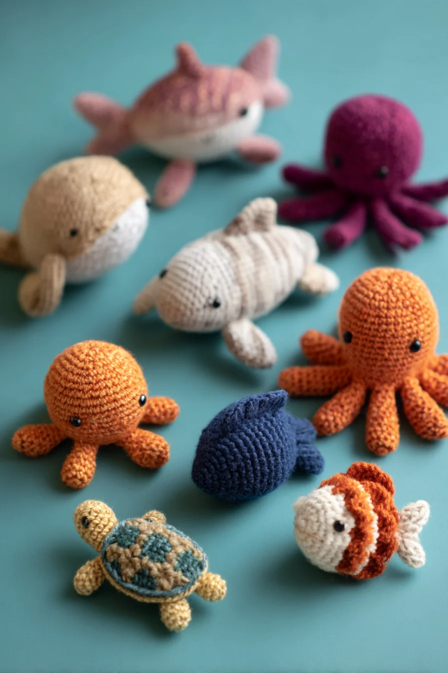 Mini Sea Creature Amigurumi — Crochet Ocean Animals Pattern