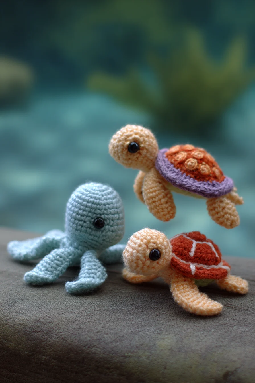 Mini Sea Turtle & Octopus Amigurumi — Amigurumi Crochet Pattern for Tiny Toys