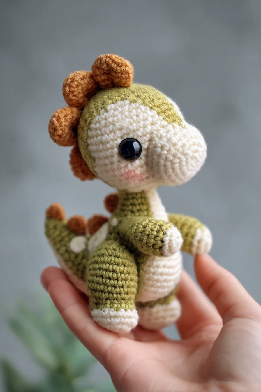 ## Palm-Sized Dino Amigurumi Crochet Pattern (Cute Crochet Dinosaur)