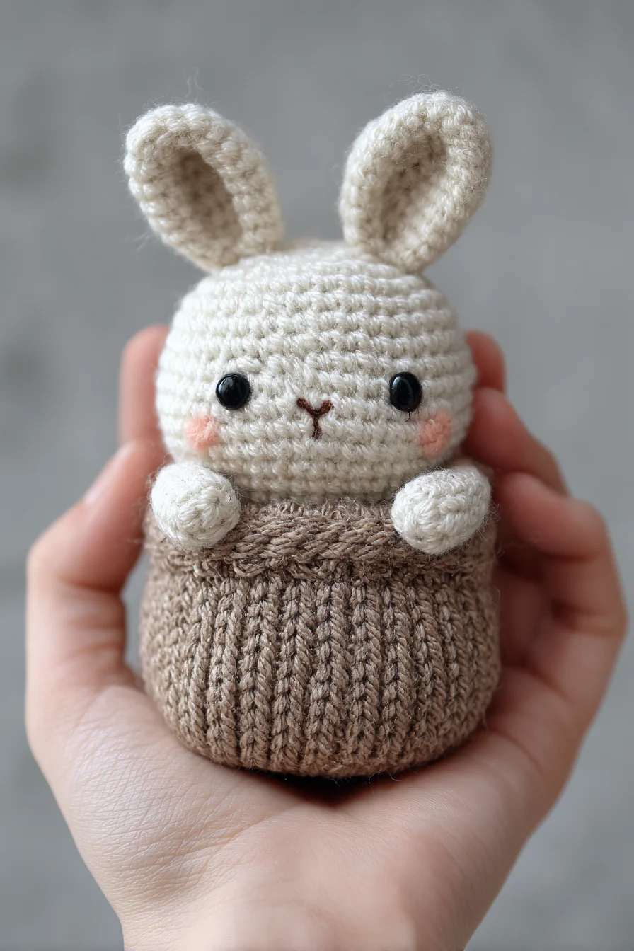 Pocket Bunny Amigurumi Crochet Pattern — Tiny Plush Bunny for Beginners