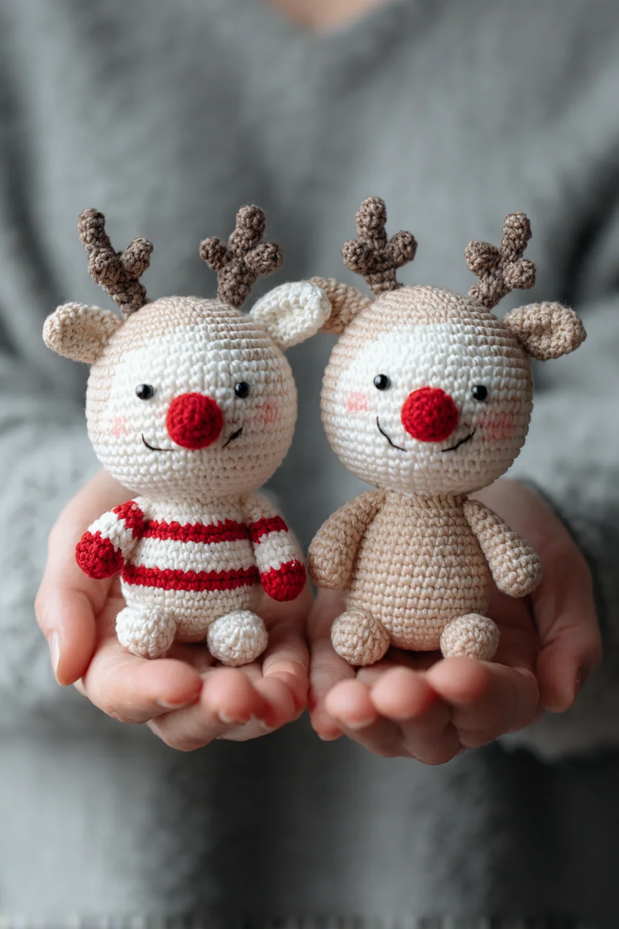 Reindeer Amigurumi Crochet Pattern — Small Cute Holiday Plush