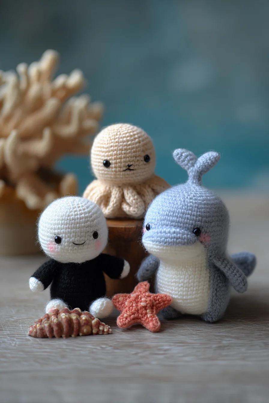 Sea Amigurumi Trio — Crochet Whale, Octopus & Mini Doll Pattern