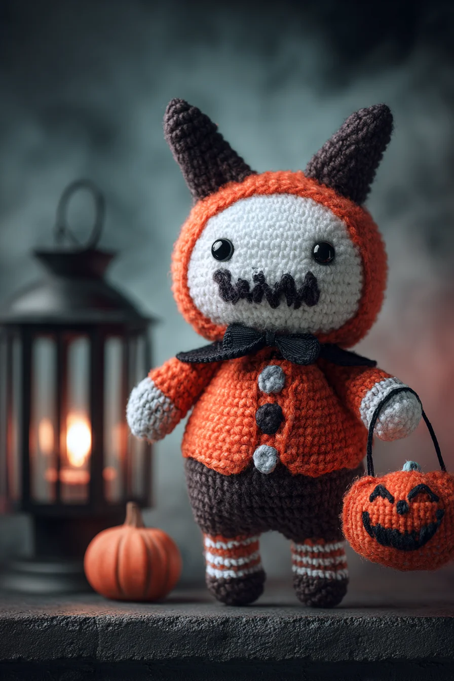 Spooky Halloween Amigurumi Crochet Doll — Trick-or-Treat Pumpkin Plush Pattern
