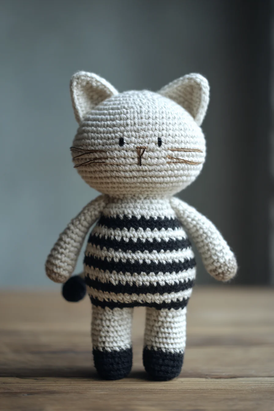 Striped Cat Amigurumi — Cute Crochet Cat Toy Pattern