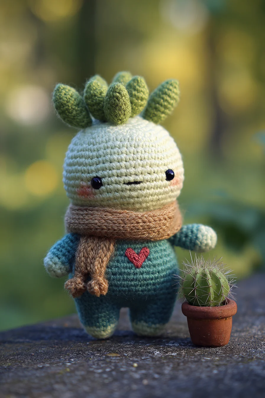 Succulent Cactus Amigurumi Crochet Doll — Easy-to-Intermediate Pattern
