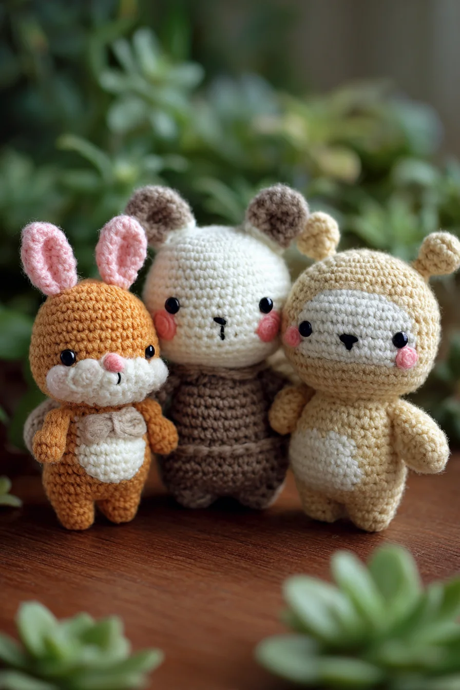 Tiny Amigurumi Animal Trio — Easy Crochet Pattern for Cute Plushies